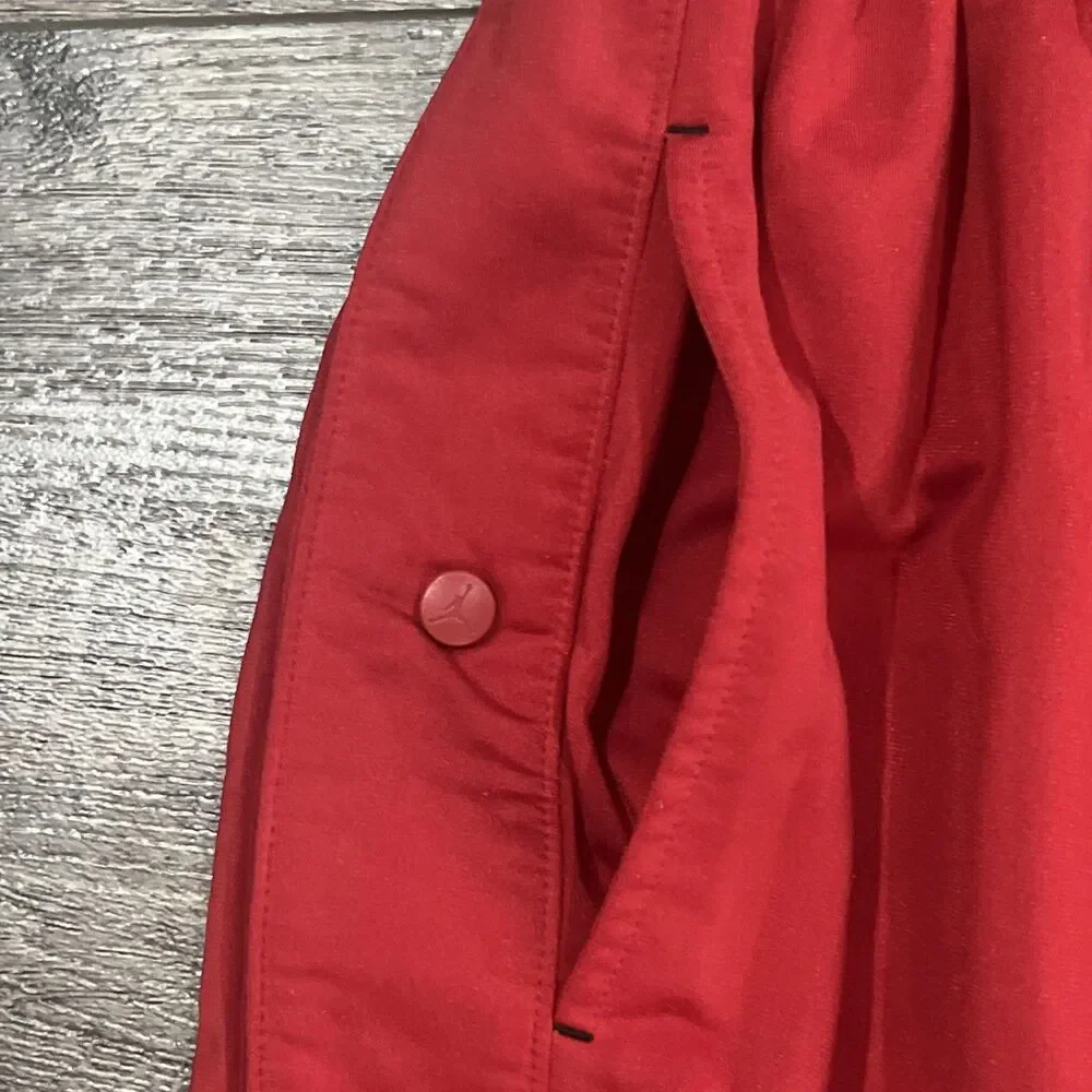 Vintage 90s Jordan Breakaway Pants Red Black Jumpman Snap Basketball - Men's XL